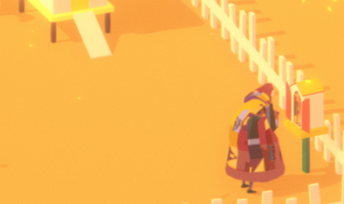 Some sort of post at the corner of the farm